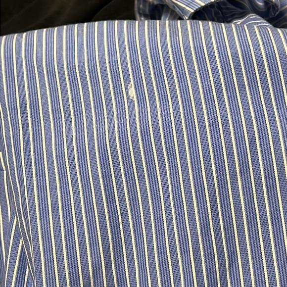 Tommy Hilfiger Men’s Striped Button Down Long Sleeve 17.5 (34-35) - Picture 8 of 9